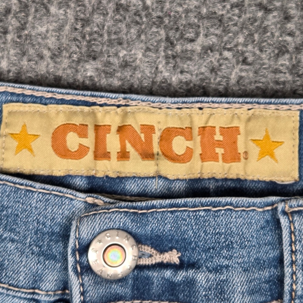 Cinch Boys Medium Wash Straight Leg Western Denim Jeans Size 16R MB16682008 - Picture 3 of 10